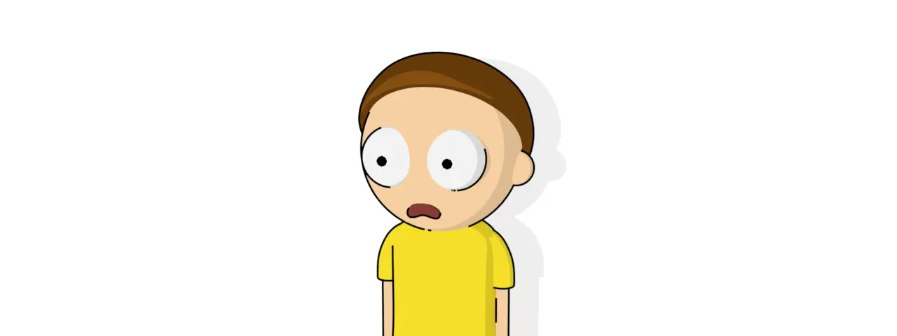 Made a 2d look Morty with Blender