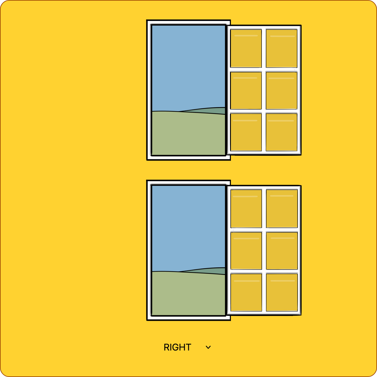 参考锈湖的设计，用 React 实现的可以翻转或者侧滑打开的窗户。